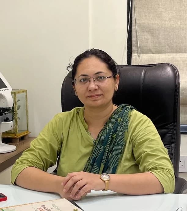 Dr. Rutu Modh, ophthalmologist, at her clinic in Ahmedabad
